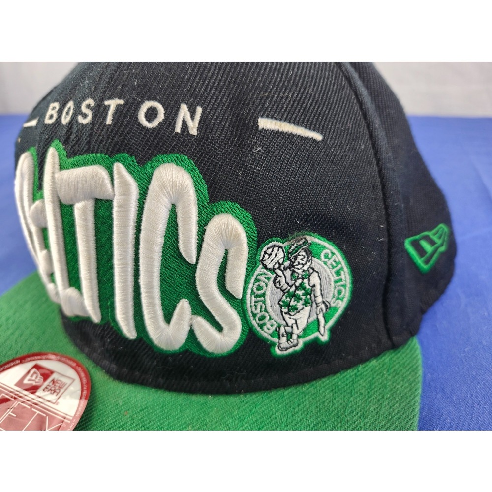 NBA Celtics **New Era 9FIFTY Snapback Cap Hat** USED Graffiti Font‎ - Picture 3 of 7